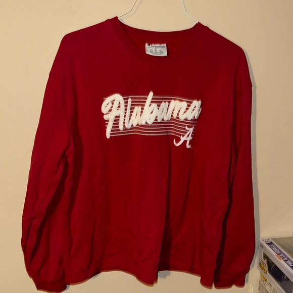 Champion Red Sweatshirt with White Embroidery - Picture 1 of 4